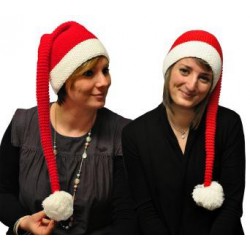 Bonnet de Noël Tricot Avec Pompon