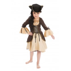 Déguisement de Fille Corsaire, Taille 4-6 Ans