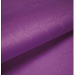 Nappe En Papier Damassé Violet En Rouleau 1,18 x 25 m 