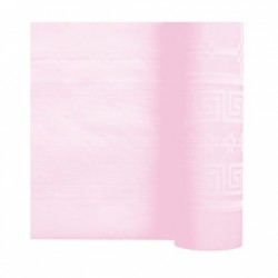 Nappe En Papier Damassé Rose En Rouleau 1,18 x 25 m 