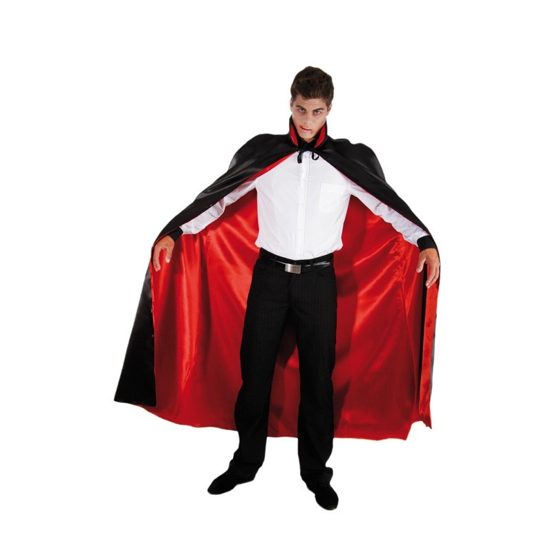 Déguisement Cape de Dracula Satin Rouge et Noir 152cm Déguisement Cape de Dracula Satin Rouge et Noir 152cm