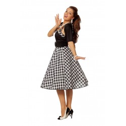 Déguisement Robe Rock  et  Roll Noire et Blanche