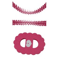 Guirlande Zinnia Cyclamen Papier Ignifugé 4,50 Mètres 