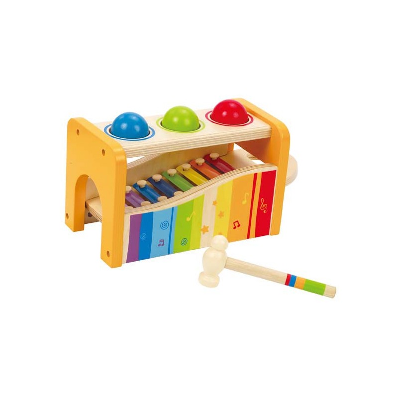 Banc à Marteler Xilophone 2 en 1 - Hape Banc à Marteler Xilophone 2 en 1 - Hape