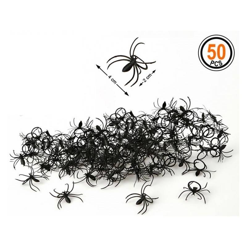 Araignées En Plastique 50 Pièces
