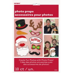 Kit Photobooth Noël 10 Pièces