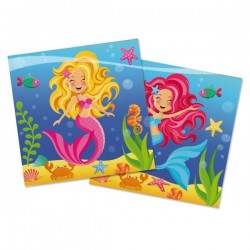Serviettes en Papier Sirène