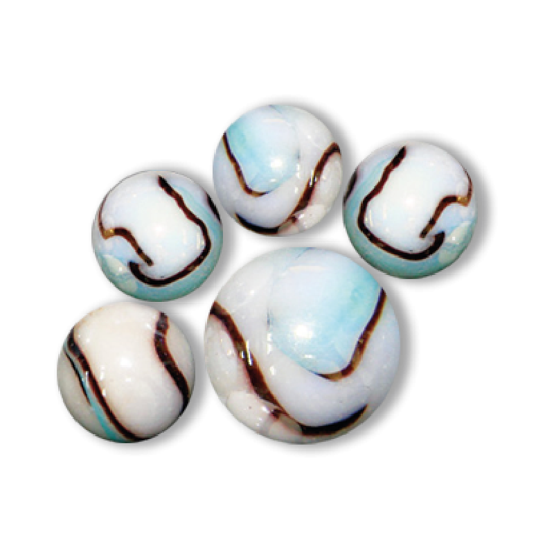 Sachet de 20 Billes en Verre avec Calot White Tiger - Don Juan