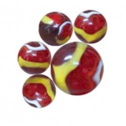 Sachet de 20 Billes en Verre avec Calot Dragon fire (billes dragon feu)