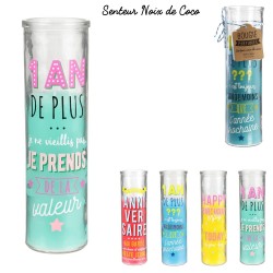 Bougie Verre Allongé Anniversaire
