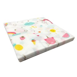 Serviettes en Papier Anniversaire Licorne