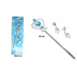 Sceptre de Princesse avec Boucles d'Oreilles