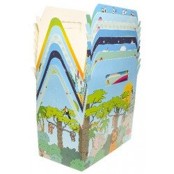Boîte Carton Repas Menu Enfant Jungle