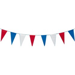 Guirlande Tricolore 500 Mètres Fanions Triangulaires