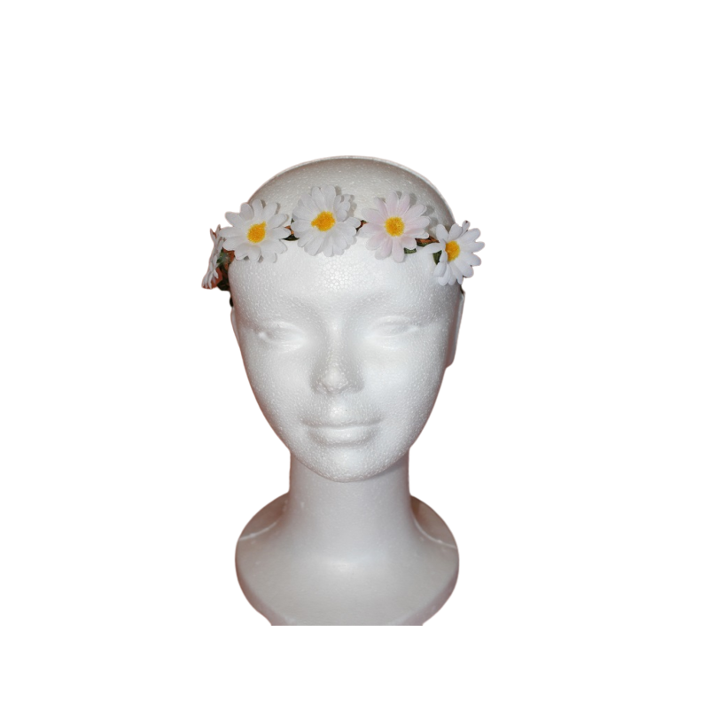 Couronne de Fleurs Elastique Blanc Couronne de Fleurs Elastique Blanc