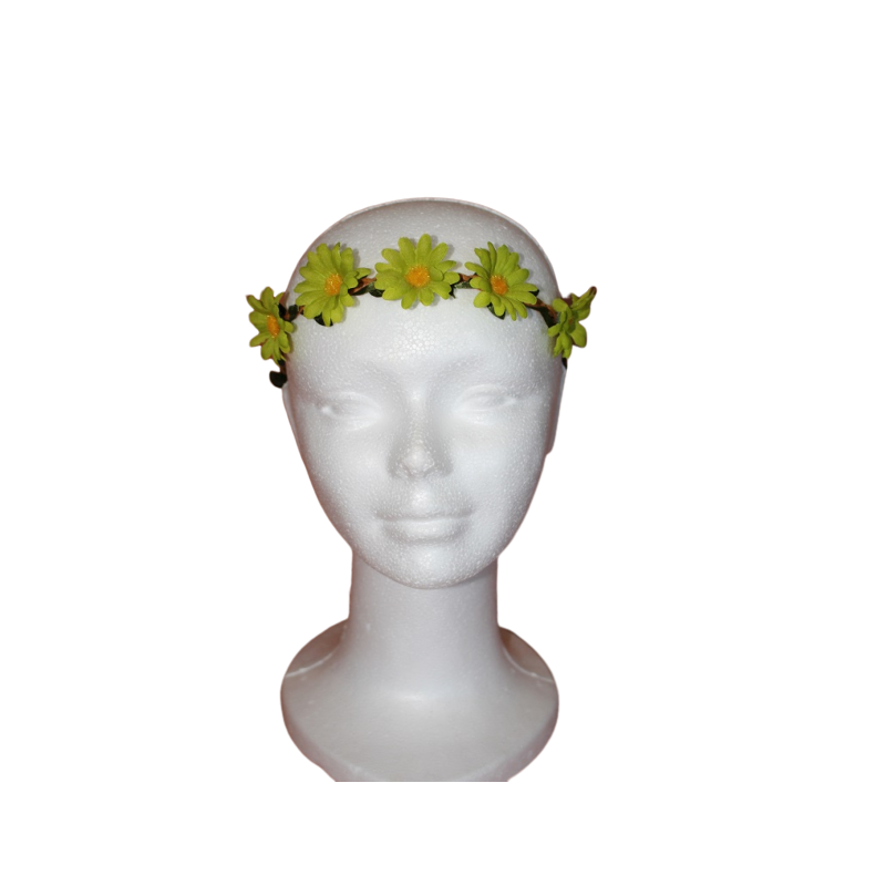 Couronne de Fleurs Elastique Verte Couronne de Fleurs Elastique Verte