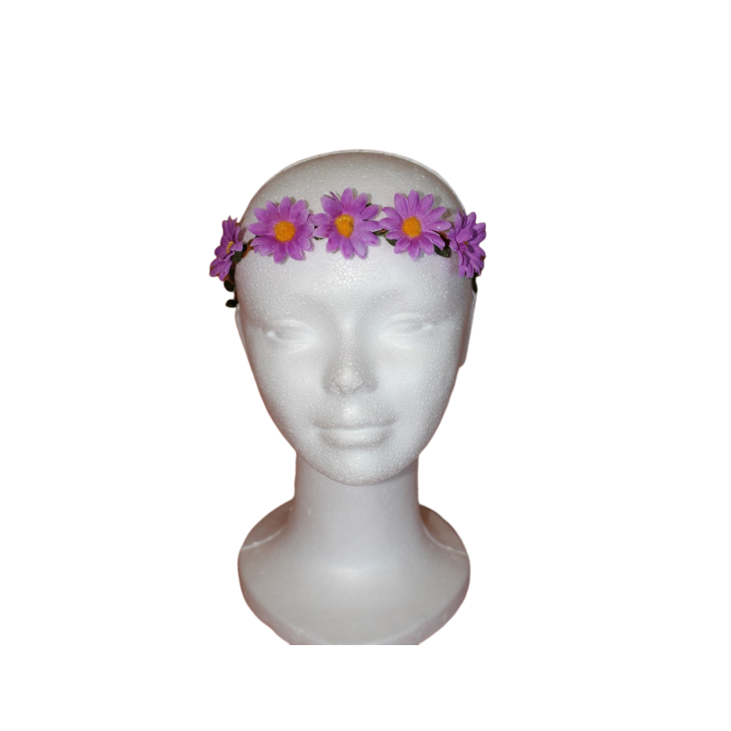 Couronne de Fleurs Elastique Violette Couronne de Fleurs Elastique Violette