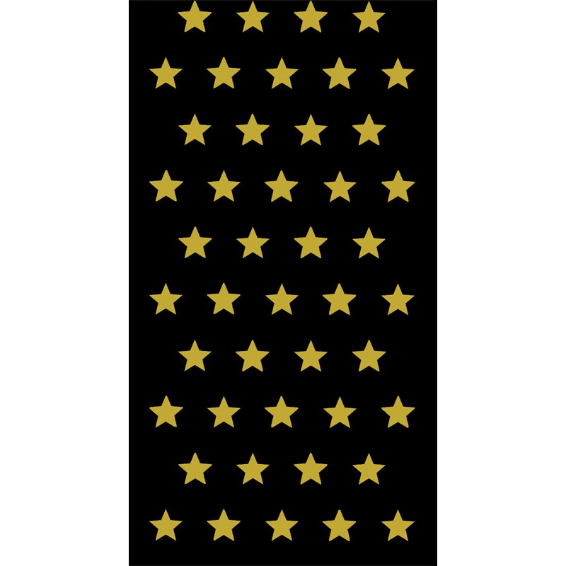 Chemin de Table Noir Avec Etoiles Paillettes Or