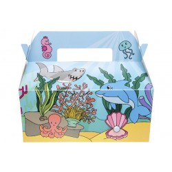 Boîte Carton Repas Menu Enfant Ocean