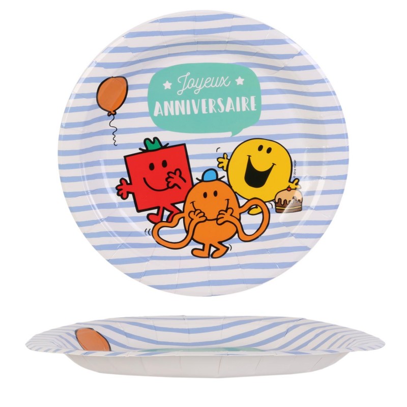 Assiettes Jetables Anniversaire Monsieur Madame- Coti Jouets