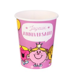 Gobelets Jetables Anniversaire Monsieur Madame Fille