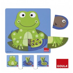 Puzzle 3 Niveaux Grenouille - Goula