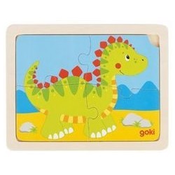 Puzzle en Bois 4 Pièces, Modèles Assortis - Goki