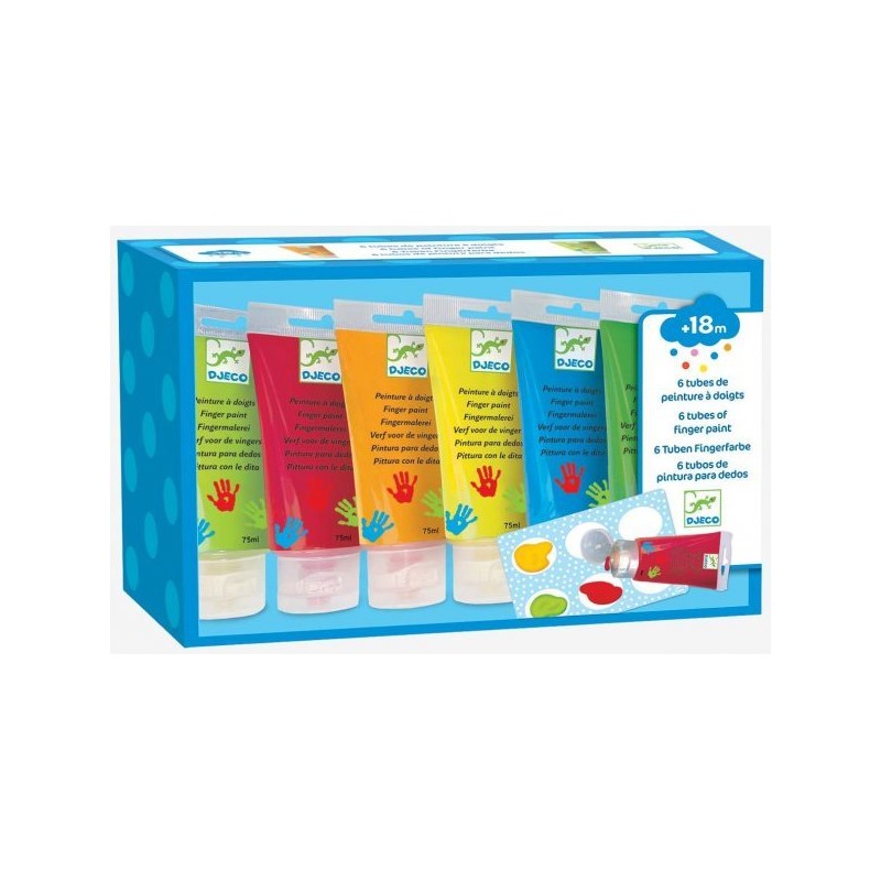 Tubes de Peinture à Doigts 6 Pièces - Djeco DJ08860