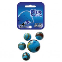 Sachet de 20 Billes en Verre avec Calot Blue Dolphin - Don Juan