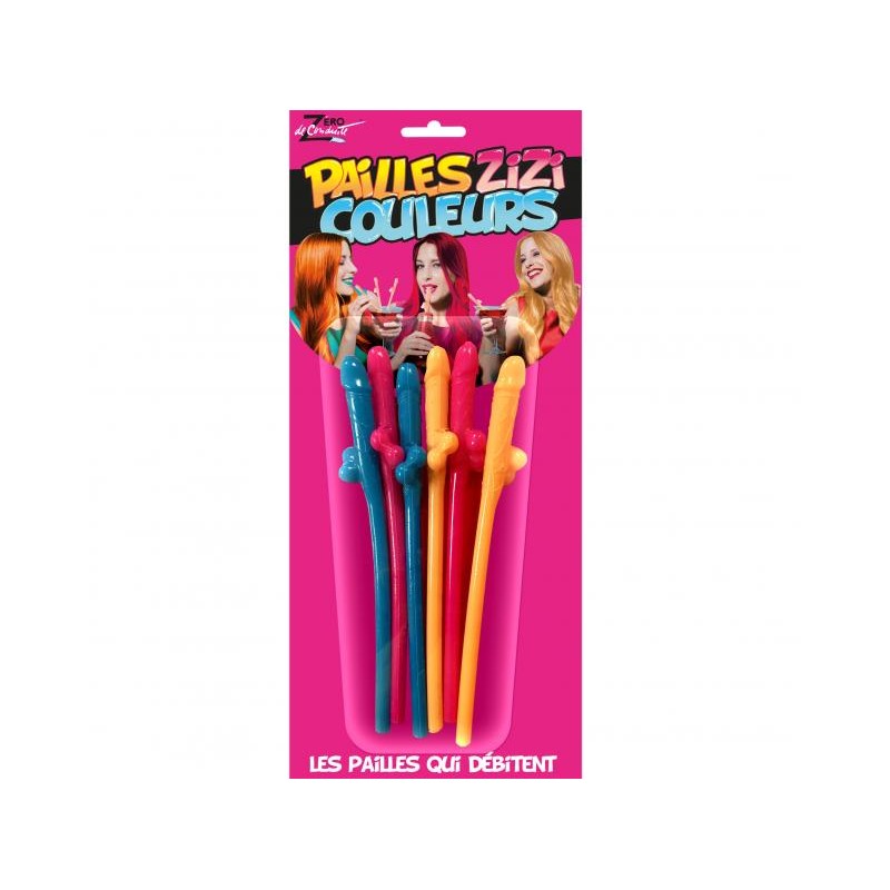 Paille Zizi Couleurs 6 Pièces