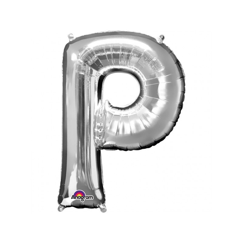 Ballon Lettre Métallique Géant Argent P