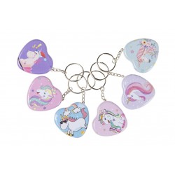Porte Clés Boîte Coeur Métal