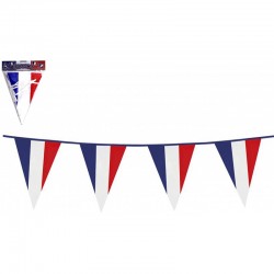 Guirlande Fanions Drapeau de France 10 Mètres