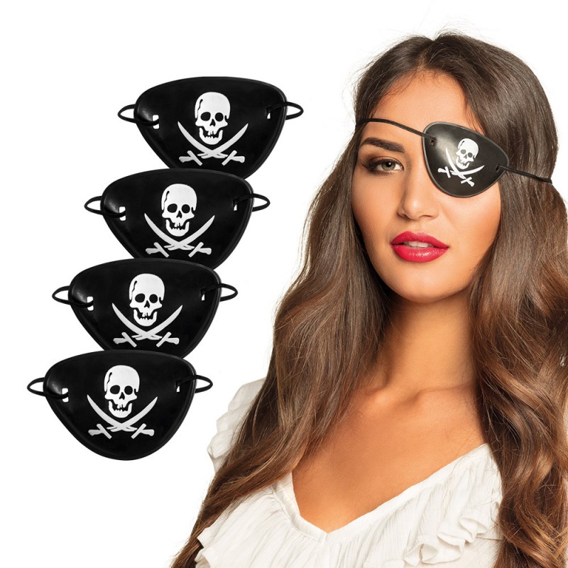 Caches Oeil De Pirate En Plastique 4 Pièces Caches Oeil De Pirate En Plastique 4 Pièces