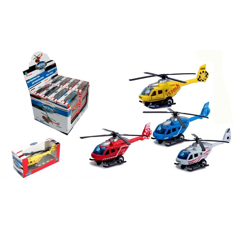 Helicoptère Métal Rétro Friction Helicoptère Métal Rétro Friction