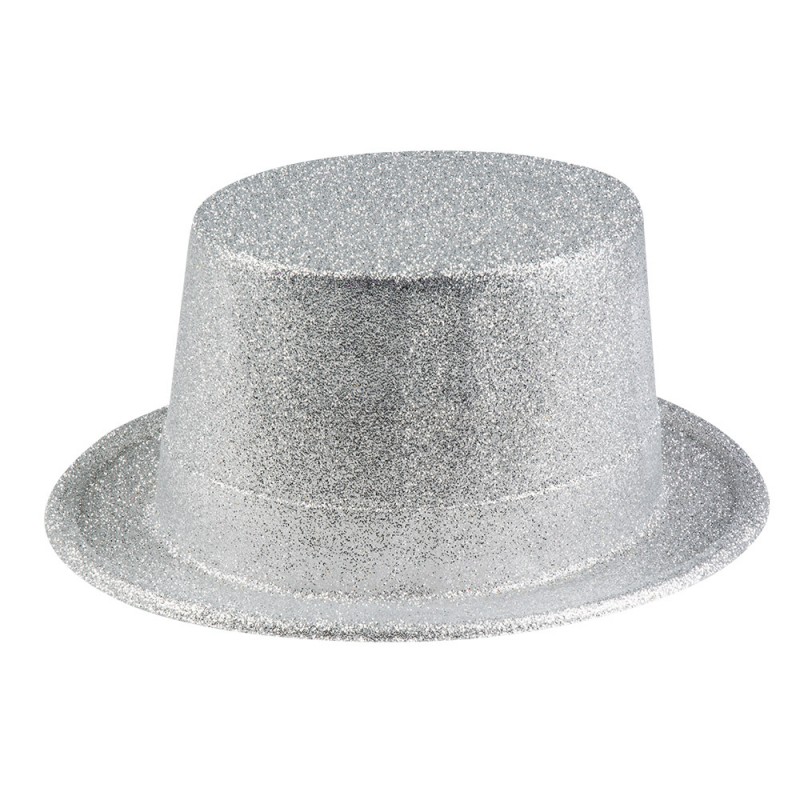 Chapeau Haut de Forme Paillettes Argent Chapeau Haut de Forme Paillettes Argent