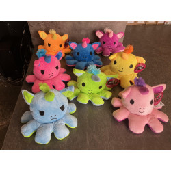 Peluche Pieuvre Licorne Réversible 20cm