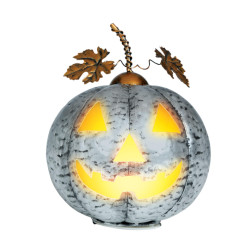 Citrouille En Métal Argent Clair 16cm