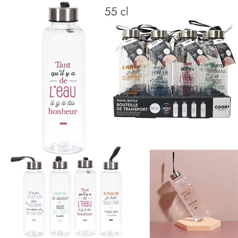 Bouteille de Transport Message Humoristique 55cl
