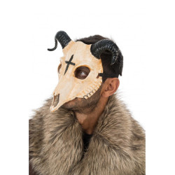 Masque En Plastique Squelette Bête à Cornes