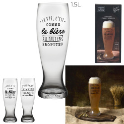 Verre à Bière en Verre XXL 1,5Litre