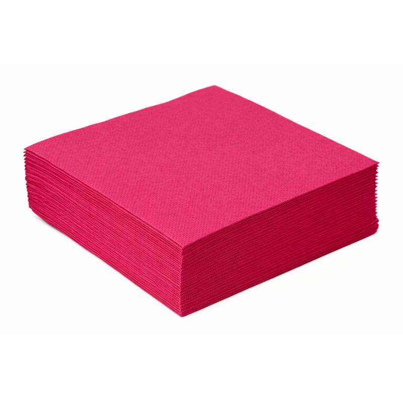 Serviette en Papier Cocktail Unie Framboise