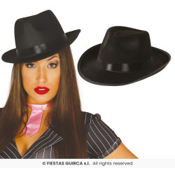 Chapeau Borsalino Satin Noir