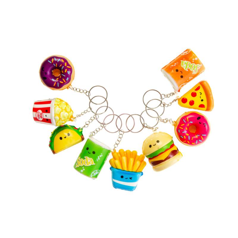 Porte Clés Squishy Mousse Foodies 5cm