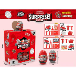 Oeuf Surprise Camion de Pompier et Accessoires