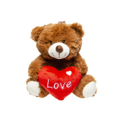Peluche Ourson Coeur Love 23cm