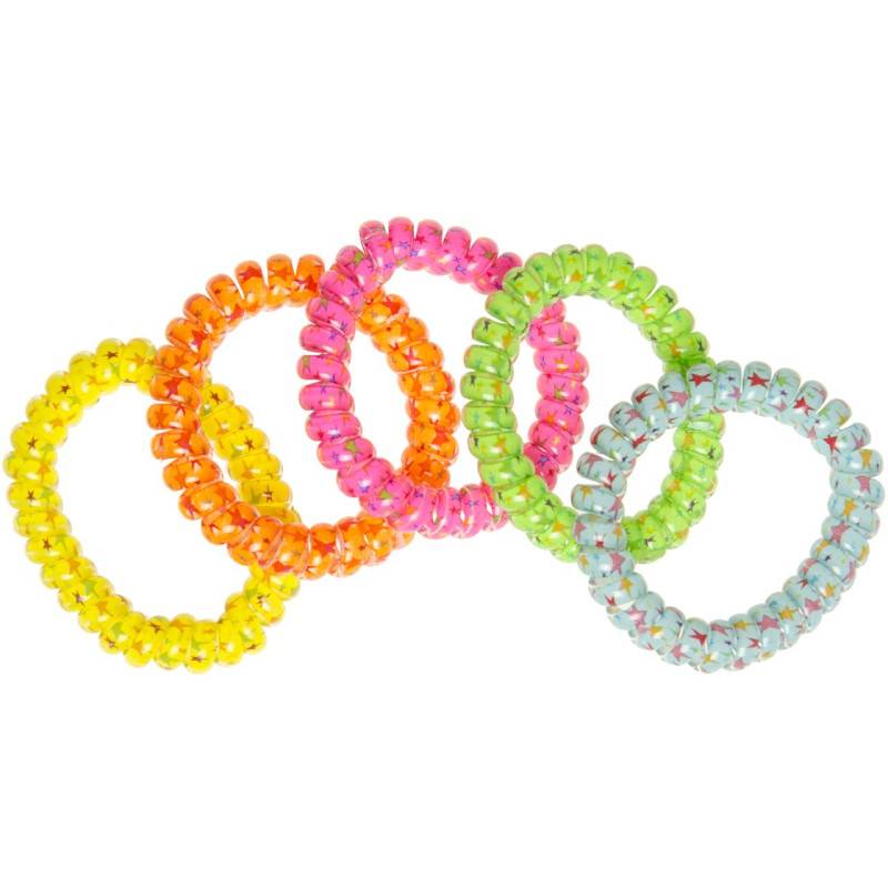 Bracelet Chouchou Ressort Fluo Etoiles
