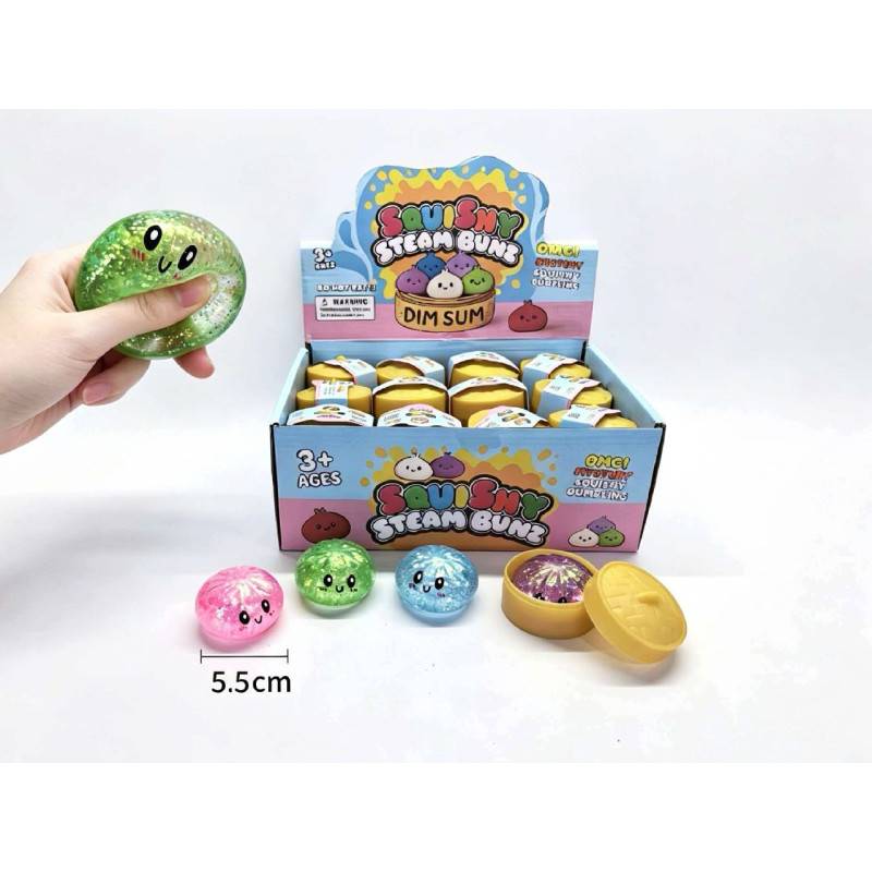 Dumpling Squishy Mystère Gel Paillette 5,5cm