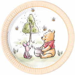 Assiettes En Carton Anniversaire Winnie The Pooh - 8 Pièces