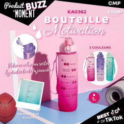 Bouteille Motivation Graduée 1 Litre